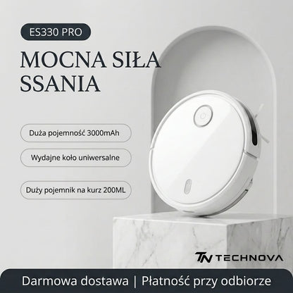 Limitowana Edycja: Robot Sprzątający TECHNOVA ES330 Pro | Silne Ssanie 30cm & Bateria 3000mAh