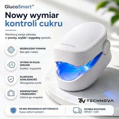 Technova GlucoSmart™ | Przenośny Monitor Zdrowia 3 w 1 dla większego spokoju każdego dnia